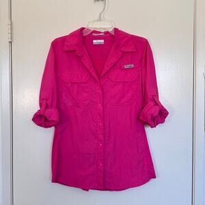 Columbia Women's Long Sleeve Snap Front Outdoor Shirt Size Large